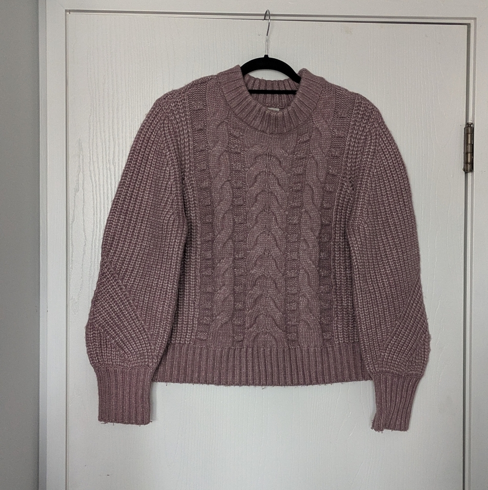 A new day Cable Knit Sweater - Dusty Pink